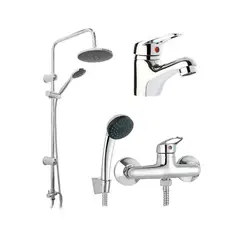 STRETTO - Pack Baño Casablanca - Griferías + Columna Ducha