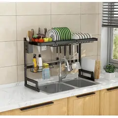 GENERICO - RACK ESCURRIDOR DE ACERO INOXIDABLE 85