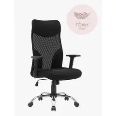 HOMER DESIGN - Silla Oficina Con Apoyabrazo Configurable 3D Pata Acero