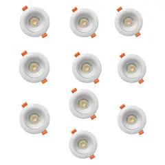 WANT - 10 Focos Spot Redondos Embutidos Blanco Luz Cálida