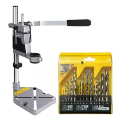 UYUSTOOL - Soporte Para Taladro Con Set Brocas Para Metal Madera Concreto 16 Pzs