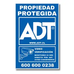 CREA PRINT - Aviso En Base Aluminio Disuasiva Adt