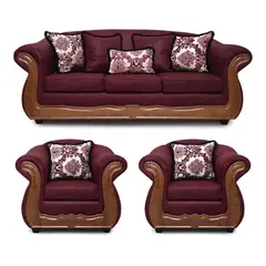 AMERICA DECORA - Living 4-1-1 Grand Búfalo Envejecido Burdeo X.