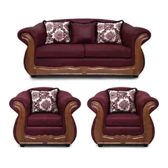 AMERICA DECORA - Living 3-1-1 Grand Búfalo Envejecido Burdeo X.