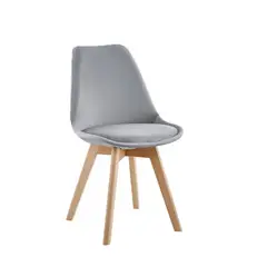 GENERICO - Silla comedor Tulip Terciopelo - Gris