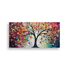 GENERICO - Cuadro Cuadro Minimalista Del árbol En Colores 80x40 Cm