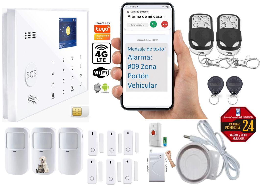 Alarma GSM 4g WIFI Google HomeAlexa
