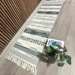 ANGELES DEL HOGAR - ALFOMBRAS PASILLERAS DE LINO 60 CM X 210 CM.