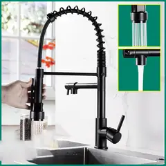 PUREPOWER - Grifo de cocina monocromado con rociador extraíble