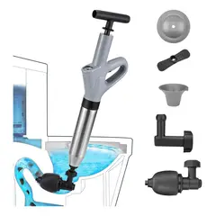 VERCI - Sopapo Con Presion Destapador De Baño Wc Cañeria Gris