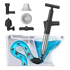 VERCI - Sopapo Con Presion Destapador De Baño Wc Cañeria Negro.