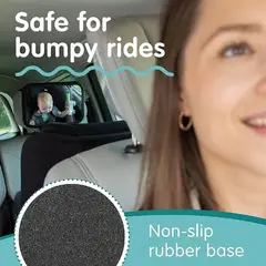 MOVI - Espejo Retrovisor Bebé Auto con Correas y Rotación 360°