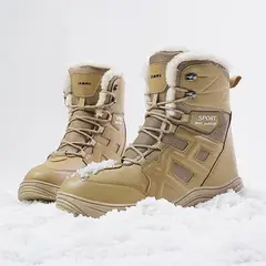 TIOZONEY - Botas de nieve para hombre con suela gruesa