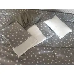 GENERICO - Juego de sabana mas cobertor y almohadita cuna colecho bebe