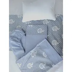 GENERICO - Juego de sabana mas cobertor y almohadita cuna colecho bebe