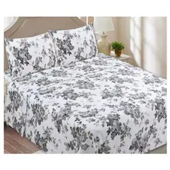 COMPRAPO - Juego de Sábanas 1.5 Plaza Flower Gray