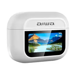 AIWA - Audífono TWS Pro Cancelación De Ruidos Pantalla Blanco