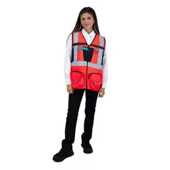 ALASKA - Chaleco Geologo Xpert Mujer Rojo