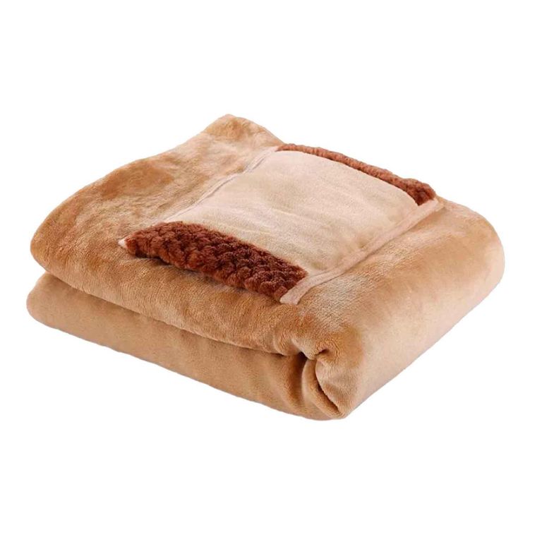 Manta Térmica Eléctrica Usb Con Sherpa 80x60 - Marron