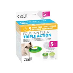 CATIT - Filtro Fuente Agua Flor 3 litros (5 Unidades) Gato.