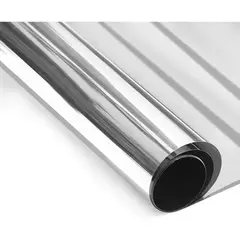 GENERICO - Papel Polarizado Espejado Cromo Silver 15% para Ventanas