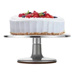 GENERICO - Base Giratoria 360° para Tortas de Acero Inoxidable