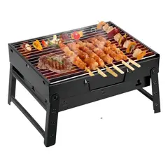 GENERICO - Parrilla Portátil de Carbón para Asados - Mini Parrilla Móvil