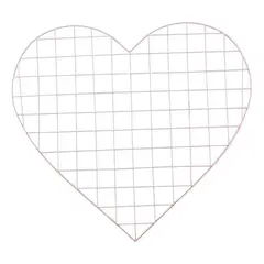 GENERICO - Rejilla Metálica para Fotos en Forma de Corazón