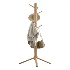 GENERICO - Perchero Colgador de Pie de Madera Bamboo 170 cm