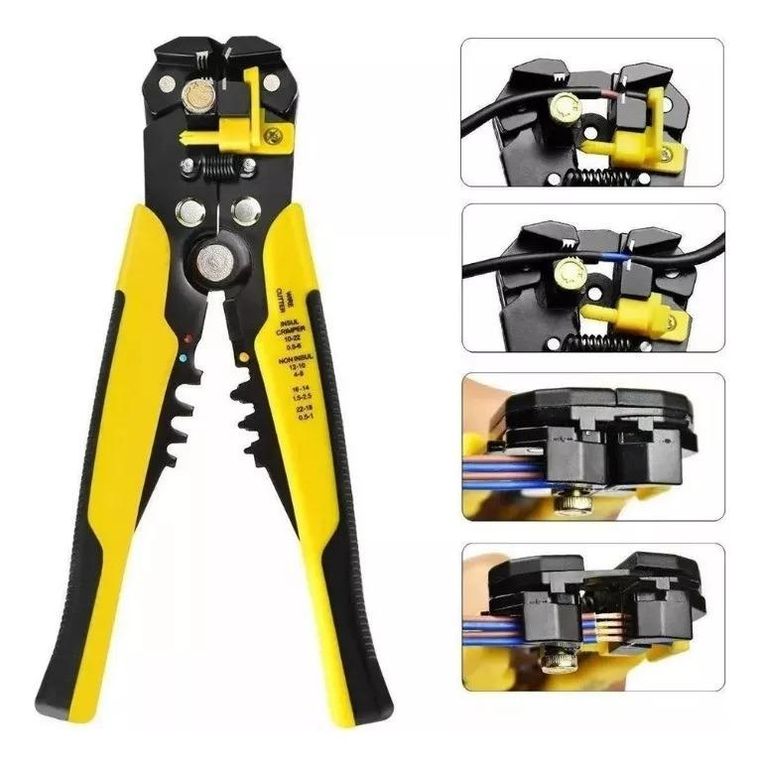 Alicate Pelacables Automático Multifuncional con Crimpadora