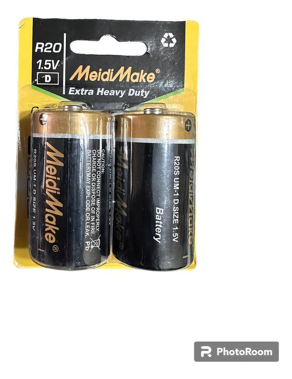 Batería Tipo D Carbon Meidimake - Pack de 2 Unidades