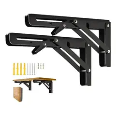 GENERICO - Bisagras Escuadra Soporte Plegable para Estantes 30cm