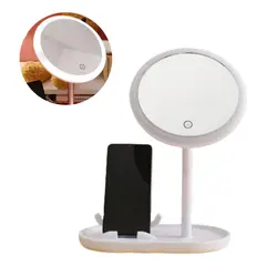 GENERICO - Espejo de Maquillaje LED con Pantalla Táctil y USB