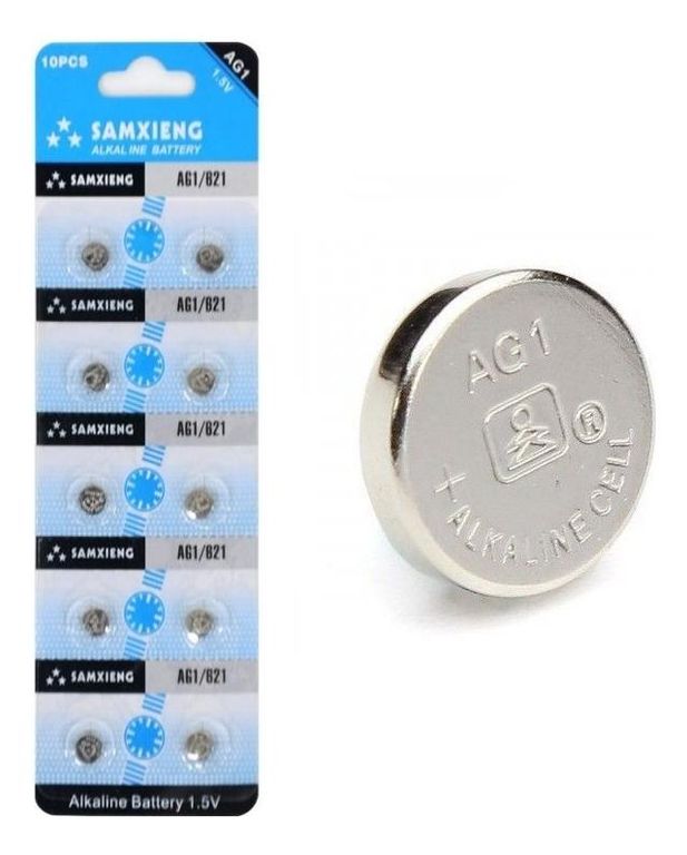 Pack de 10 Pilas Alcalinas AG1 LR621 15V Micro Botón