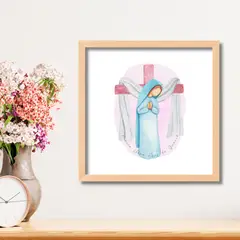 LAFANTINA - CUADRO REGALO RELIGIOSO VIRGENCITA MARÍA LLENA ERES DE GRACIA