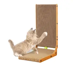 GENERICO - Rascador Para Gatos en L Vertical Resistente y Estilizado