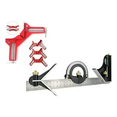 GENERICO - Pack de Prensas Rápidas y Escuadra Combinada para Carpintería