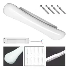 GENERICO - Pack de 10 Focos LED Tubo 24W Fría para Techo 60cm