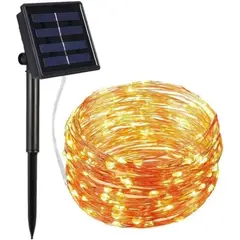 GENERICO - Guirnalda Solar de Luces LED para Jardín 100 LEDs 12m