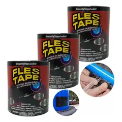 GENERICO - Cinta Adhesiva Fles Tape 4 Pulgadas - Resistente al Agua 15m