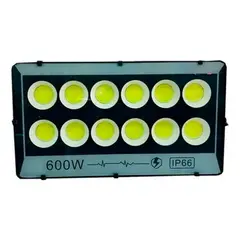 GENERICO - Foco LED Reflector 600W Exterior Impermeable Negro