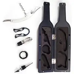 GENERICO - Set de Coctelera y Herramientas de Vino 6 Piezas