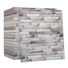 GENERICO - Pack de 10 Laminas 3D Pared Ladrillo Cian 70x77cm