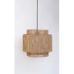 DISEÑO 3 - LÁMPARA DOBLE COLGAR 3P YUTE CRUDA