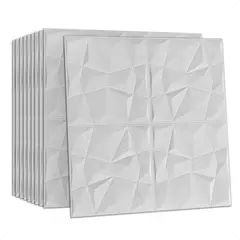 GENERICO - Pack de 10 Láminas 3D Autoadhesivas Diseño Diamante Blanco 70x70