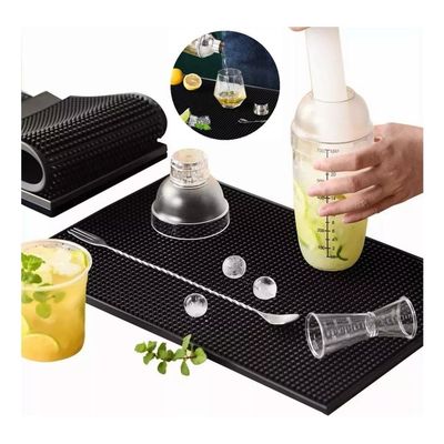 Generico Escurridor De Bar Negro De Pvc 45 X 30 Cm Para