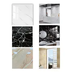 GENERICO - Pack de 10 Lámparas Autoadhesivas de PVC 60x60cm Diseño Mármol