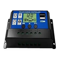 GENERICO - Regulador Solar Digital 12V 24V 40A con 2 Salidas USB