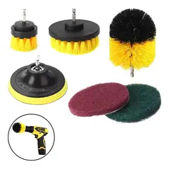 GENERICO - Set de 6 Cepillos para Taladro para Limpieza de Tapices