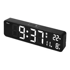 GENERICO - Reloj Despertador LED Digital con Temperatura y Alarma
